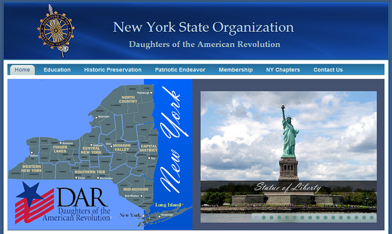 Screenshot of the NYDAR website
