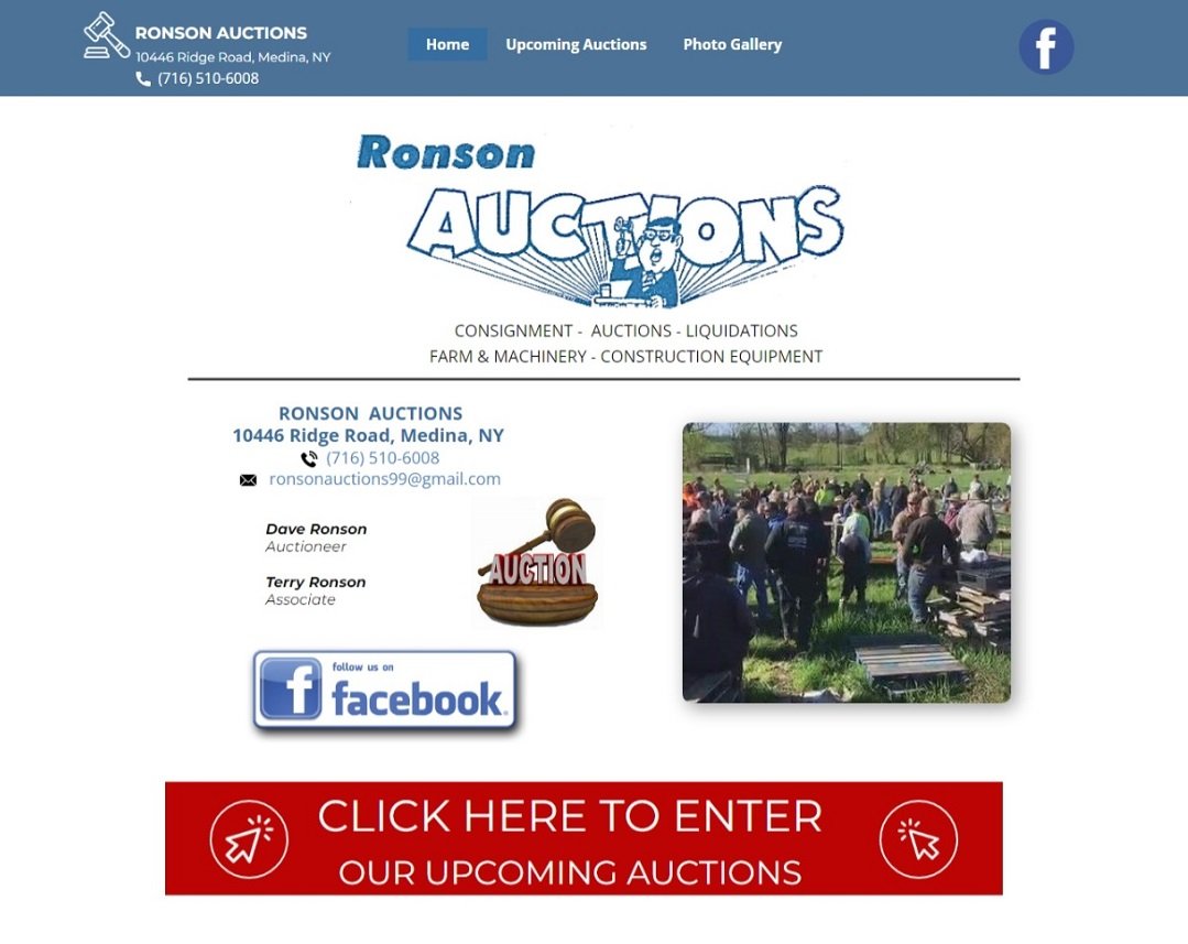 Screenshot of Ronson Auctions