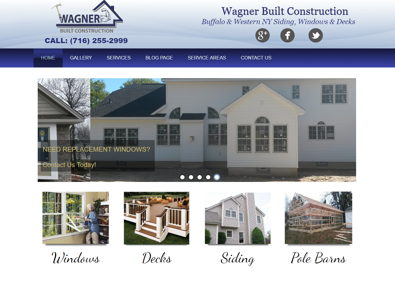 Screenshot of Wagner Built Construction